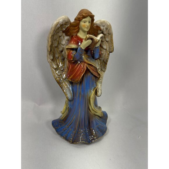 Vintage Ceramic Angel Of Peace hand painted Statue Figurine With Dove Of Peace 1 - Picture 2 of 8